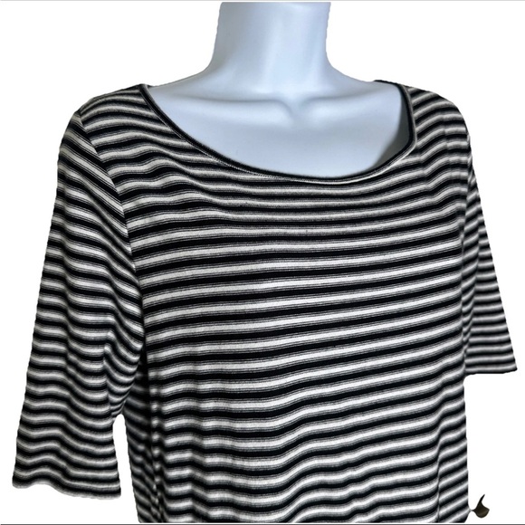 Free People Women’s Frenchie T-Shirt Dress Medium Half Sleeve Striped Cut Out - Picture 6 of 13